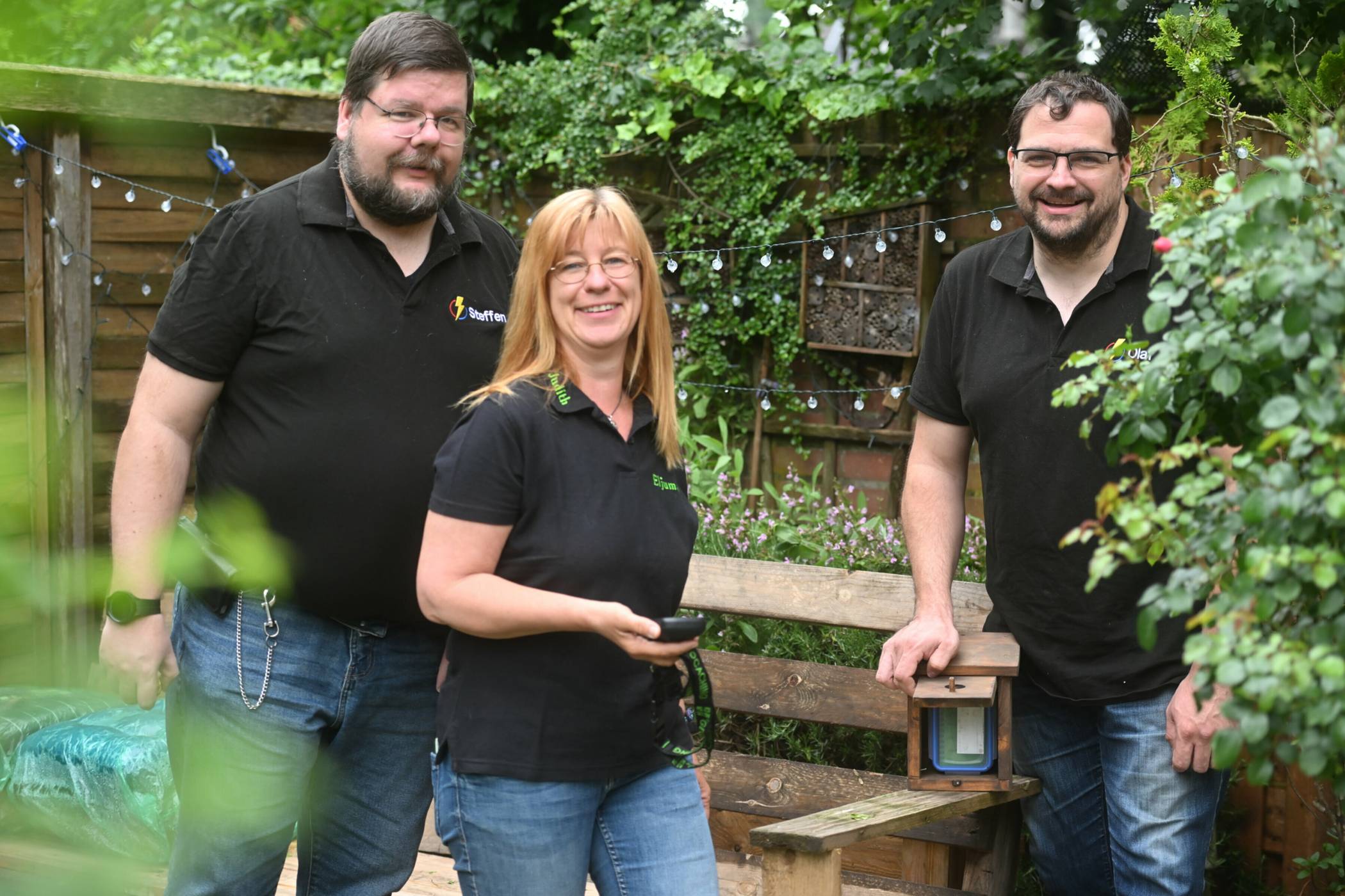  Steffen Miertz, Judith Güttner und Olaf Verhaeg sind sich einig: Geocaching ist ein super Hobby. Foto: Norbert Prümen 
